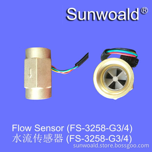 3/4" Brass Water Flow rate Sensor meter